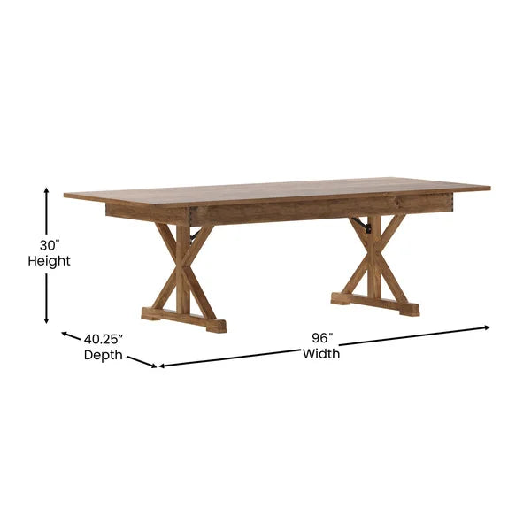Farm Table with X Legs