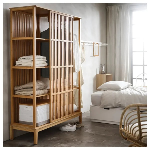 Open wardrobe bamboo